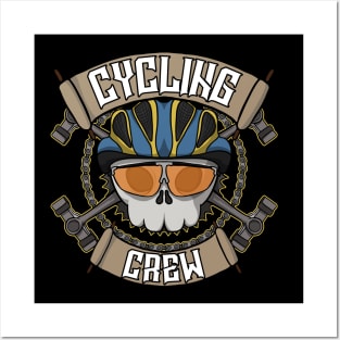 Cycling crew Jolly Roger pirate flag Posters and Art